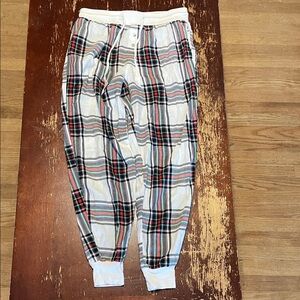 Stars Above White/Red/Green/Black 
Plaid Flannel Pants XS